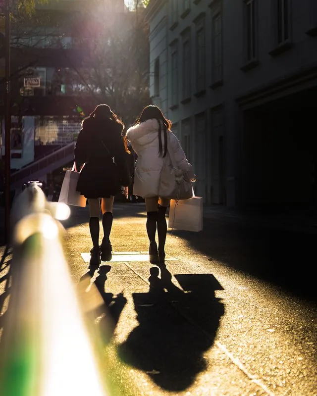 hearts and bags full, chasing the light