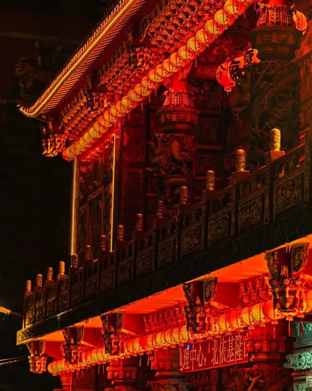 as night falls across coastal taiwan, new light finds temples and lanterns alike
